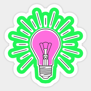 pink lightbulb Sticker